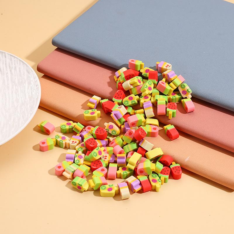 10Pcs/Lot Cute Cartoon Mini Erasers Fruit Ice Cream Pencil Rubber Kawaii Watermelon Kiwi Erasers Kids Students School Stationery