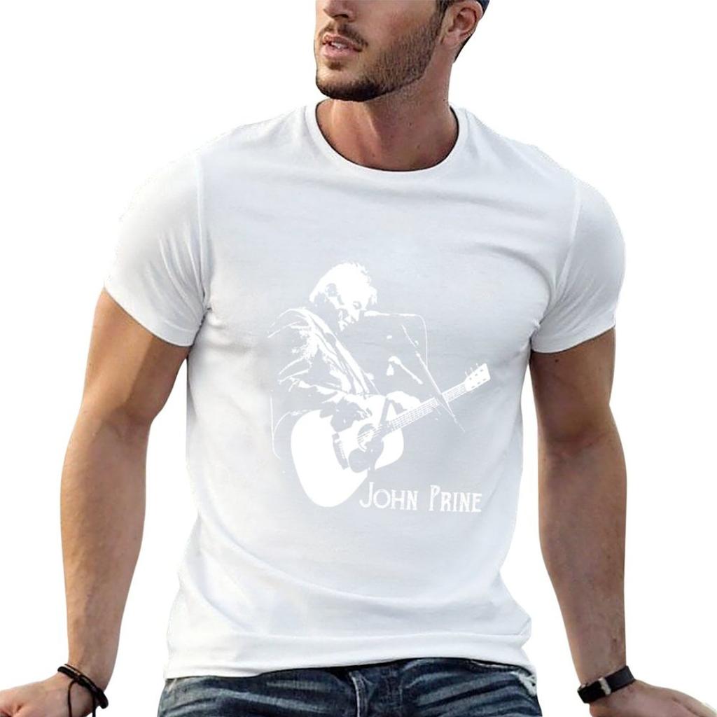 John Prine Guitar Fanart Tshirt Plus Size Short Sleeve Tshirt