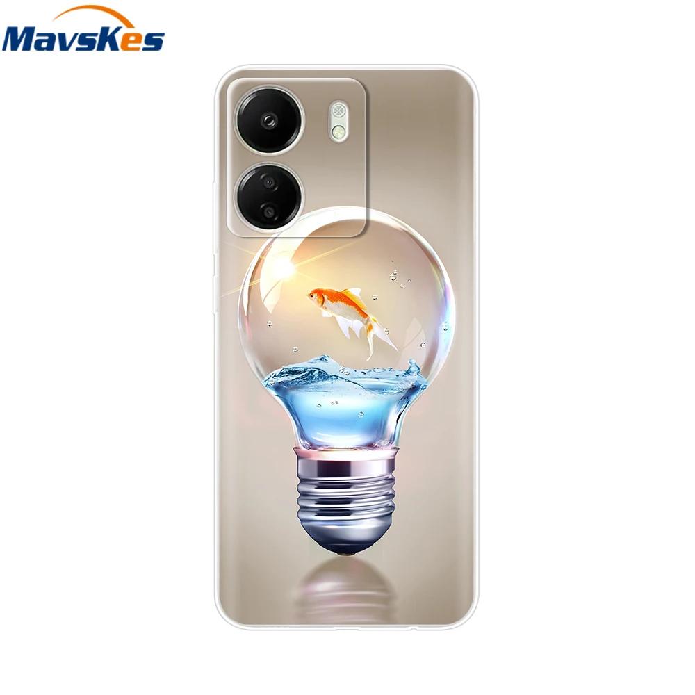 For Xiaomi Poco C65 Cases For Xiaomi Poco C65 Fashion Clear Soft Silicone Phone Cases TPU Fundas for PocoC65 c 65 Coque Bumper