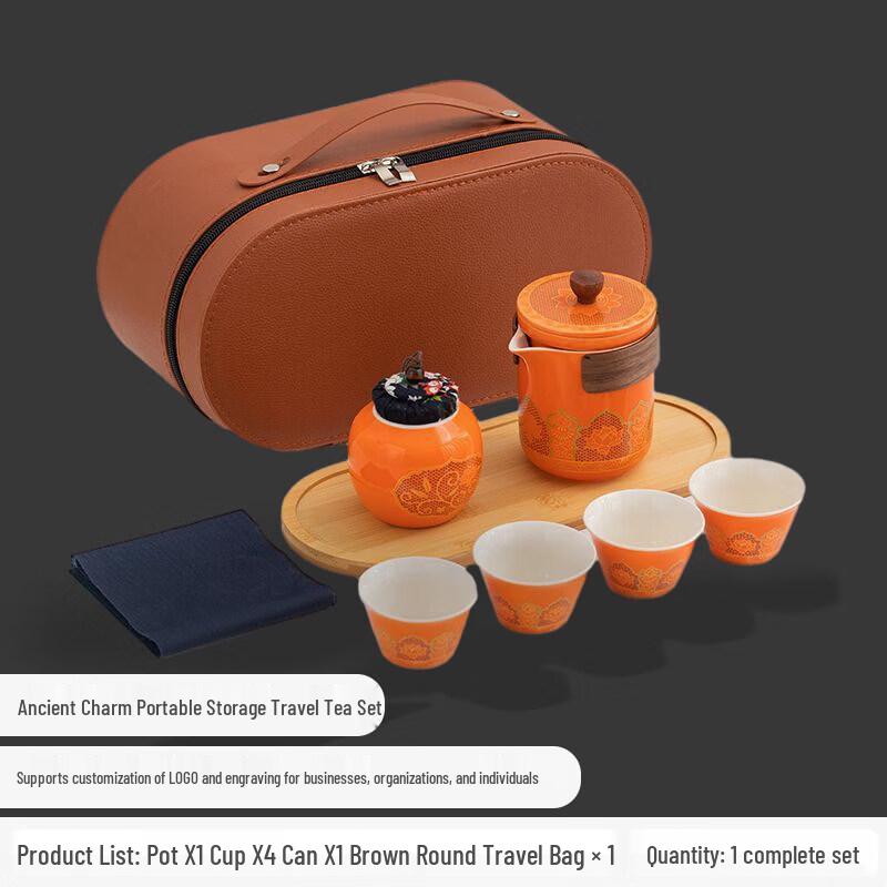 Portable Ceramic Travel Tea Set - Quick Cup Camping Edition
