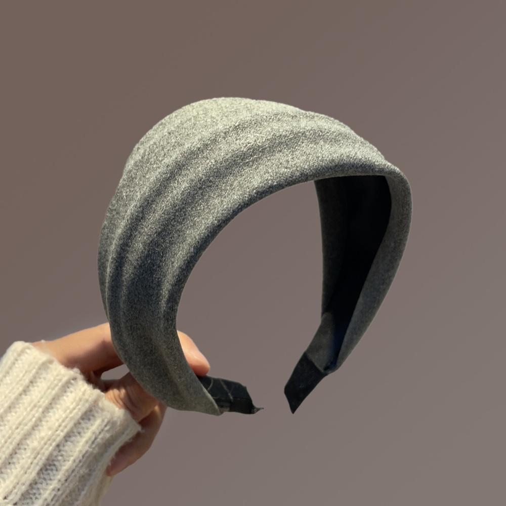 Wide Fabric Headbands For Women Girls Simple Hair Hoop Cover Gray Hair Head Bands Wide Soft Hairband Headwear