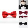 Classic Black Satin Bow Tie For Groomsmen Wedding Formal Attire Men Women