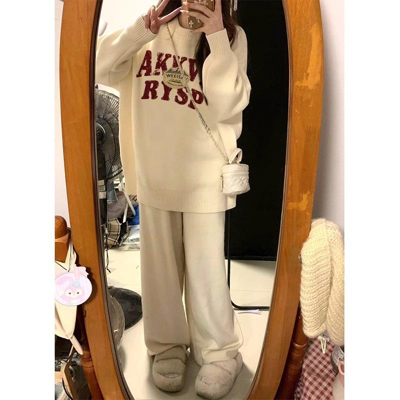 Women's Plus Size Soft Knit Sweater - Elegant, Cozy, Loose Fit for Autumn & Winter