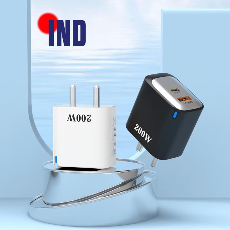 New 200W USB Type C Fast Charge Phone Charger Adapter Quick Charge USB PD EU US UK Plug For Iphone  Samsung