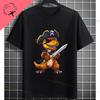 Funny Ghost Boo Riding Mummy Dinosaur Trex Graphic Tshirt Pure Cotton Shortsleeve Casual Humor Style Tee Halloween Clothing
