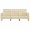 Vidaxl 3-Seater Sofa, Cream, 180 Cm, Upholstered In Fabric