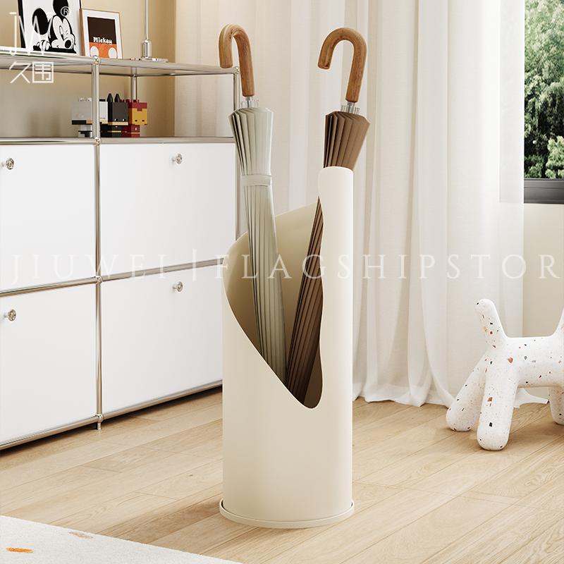 Large Capacity Cream Style Umbrella Rack Water-Draining Entryway Organizer Minimalist Home Decor Umbrella Storage Bin 11080₽