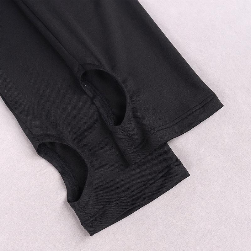 Evropská a americká sexy dámská jarní móda Jednobarevné krátké šaty s dutým pasem