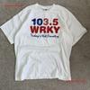Vintage 103 5 Wrky T Shirt Unisexs Xl White Hot Country Radio Usa Patriotic Music Vintage