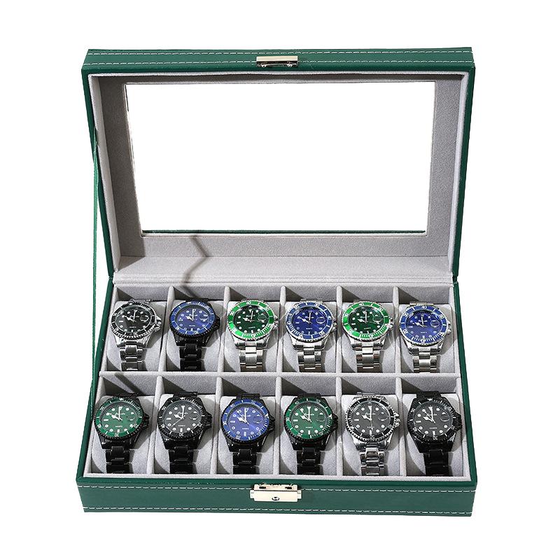 6/10/12 Girds Watch Storage Boxes Watch Organizer Case Pu Leather Watch Display Jewelry Box For Best Gifts