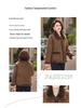Mature Women's Fur-Lined Lapel Coat, Ages 40-60, Plus Velvet Warm Short Slimming Style