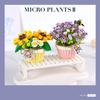 Office Desktop Decoration Mini Block Cartoon Spring Potted Plants Building Bricks Summer Flower Educational Toys For Girls Gifts