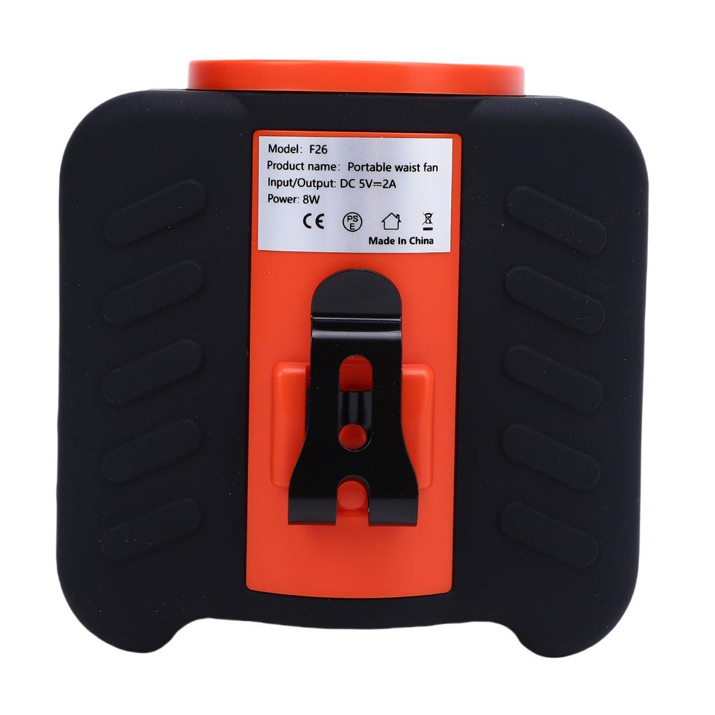 Portable Waist Fan 5 Speeds Strong Airflow USB Rechargeable Wearable Hanging Neck Fan with 10000mAh Battery for Camping Outdoor Jobsite