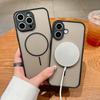 Carcasă subțire cu încărcare wireless MagSafe pentru iPhone 16 Pro Max 16E 15 Pro 14 13, cu margine moale, rezistentă la șocuri, mată, transparentă, magnetică