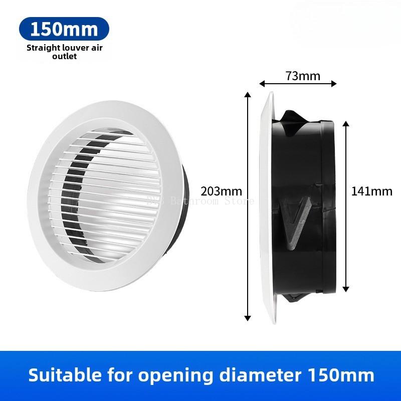 6 Types White Air Vent Extract Valve Grille Air Circulation Vents Cover 100/150mm Round Ducting Ventilation Cover Various Shapes