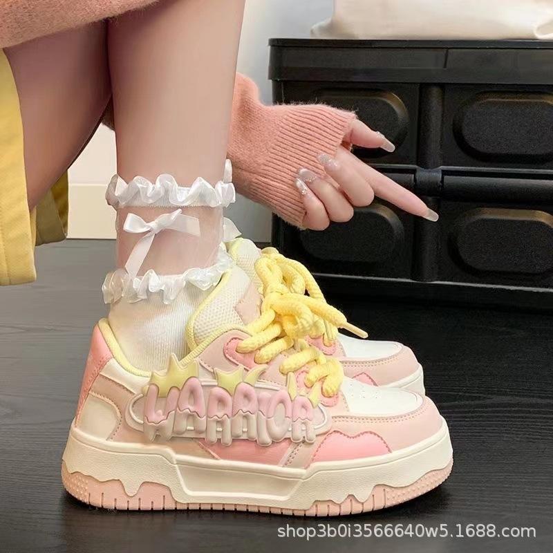 Dopamine white shoes women's thick-soled heightening women's shoes sports versatile breathable original casual board shoes explosion