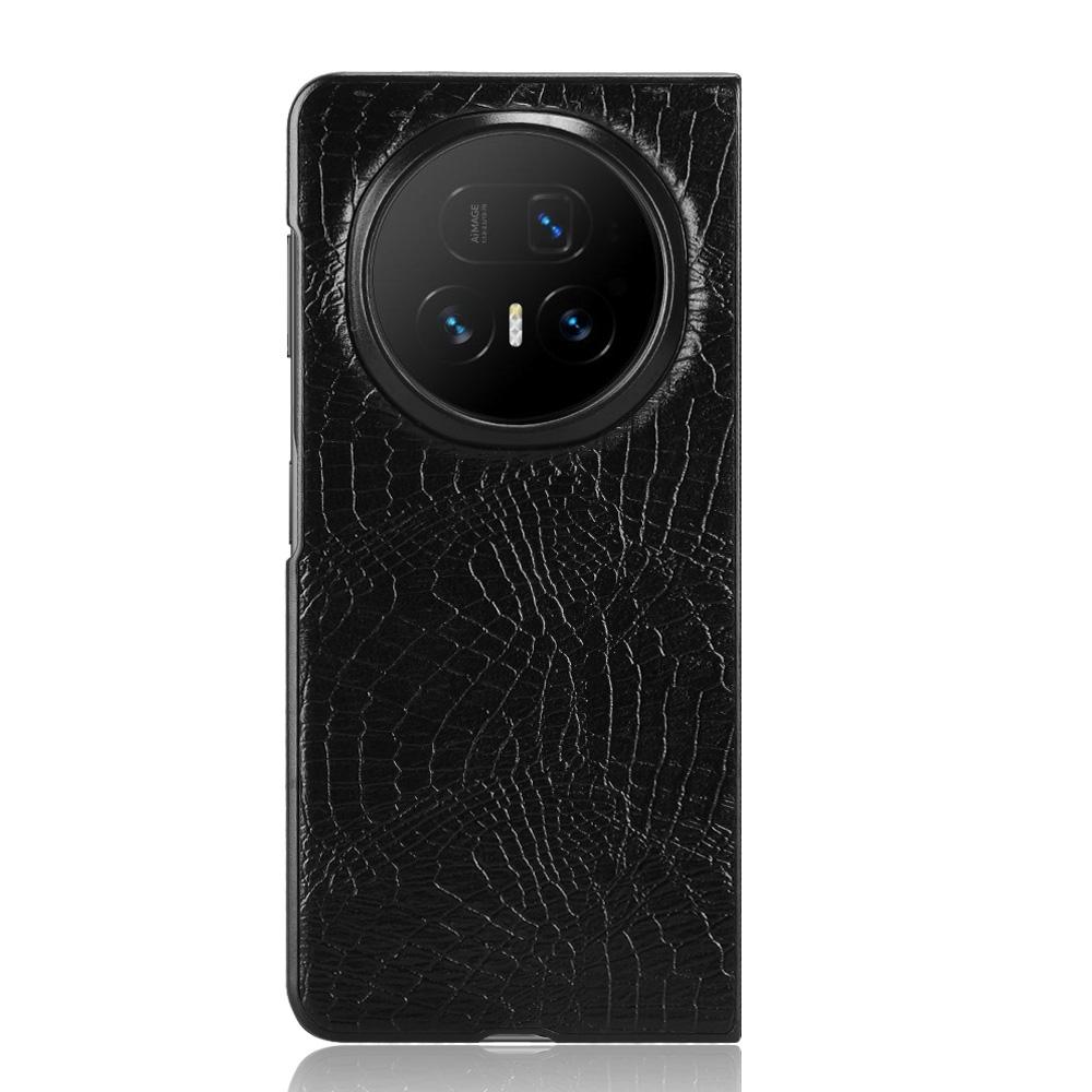 For Honor Magic V5 5G Case Crocodile Texture Leather Coated Hard PC Phone Cover