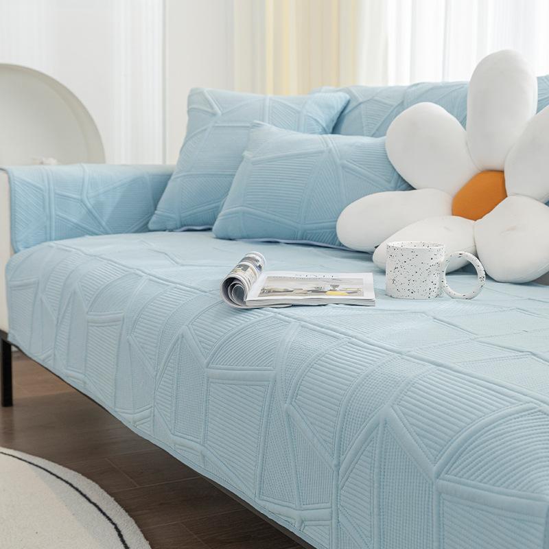 

Подушка для дивана из стираного хлопка, простая современная универсальная кожаная подушка для дивана на четыре сезона, тканевый нескользящий чехол 70*70