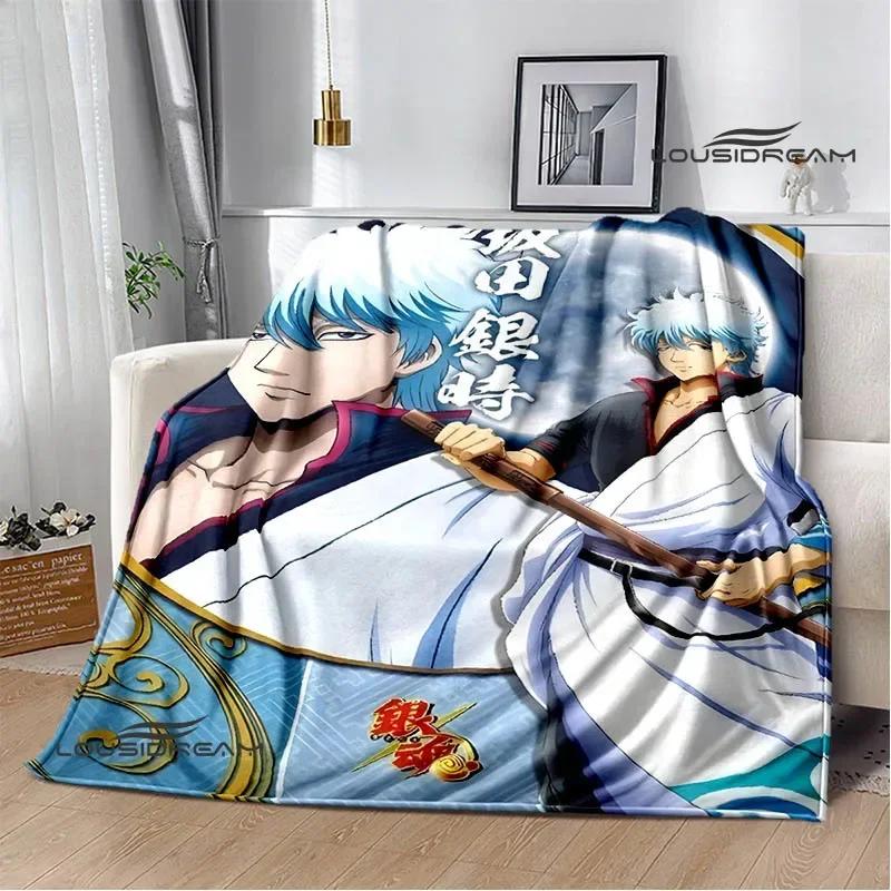 GINTAMA Cartoon Printed blankets Picnic blanket Warm Flannel blankets Home bed linings blankets for beds Birthday Gift