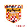 5pcs /Set Brabant Emblem Full Embroidered Patch Iron On Patches For Clothing Frog Carnival For Netherland Patches On Clothes 