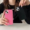 Liquid Silicone Rivet Phone Case For iPhone 16 15 14 Plus 13 12 Pro Max Silky Touch Solid Color Shockproof Protective Soft Cover