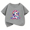Funny Horse Unicorn Shirt Design T-Shirt Printed T Shirt Girls' Summer Kids Short Sleeve Tops T-Shirts Cute Boys Clothing