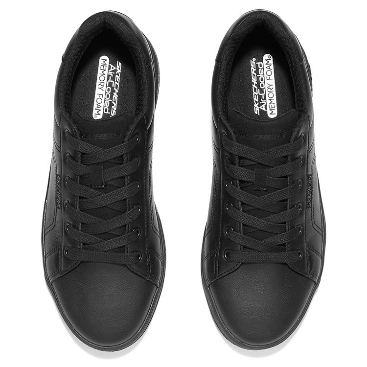 Skechers MENS USA STREET WEAR Synthetic Leather Skateboard Shoes Men's Black 210946-BBK
