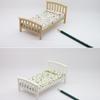 1 Piece 1:12 Dollhouse Accessories Miniature Floral Single Bed Model Mini Furniture Bedroom Micro Scene Decoration