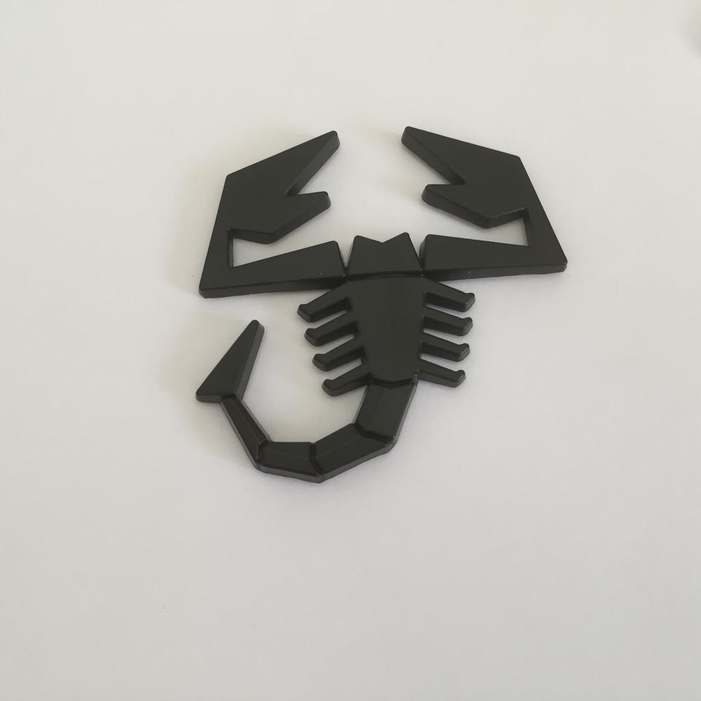 1pcs 3D metal forAbarth logo car Fender emblem Side Rear trunk badge sticker Decal Auto accessories