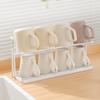 Double-layer Cup Rack with Drain Tray Rack for Kitchen Table Top Glass Cups, Tea Cups, Coffee Cups and Water Cups Organizer Shel