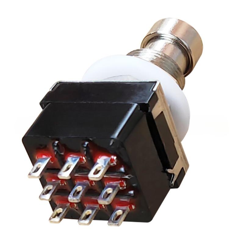 3PDT Guitar Foot Switch - True Bypass Effect Pedal Push Button for DIY Pedalboard, Professional Guitar Stompbox Accessory