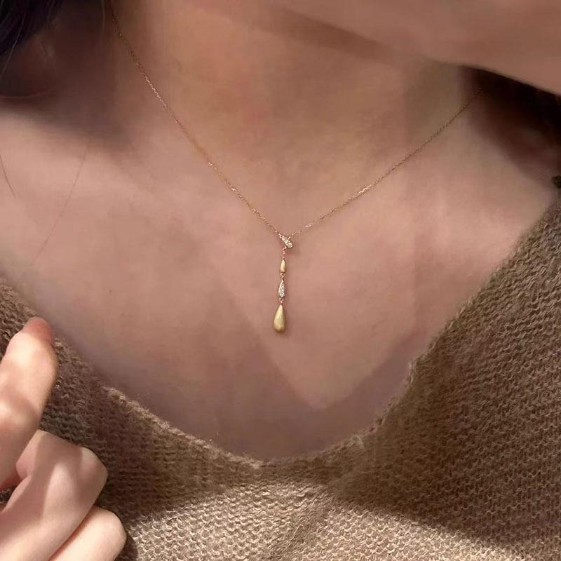 Elegant Gold Beaded Necklace for Women - 2024 Clavicle Chain, Luxury Neck Accessory