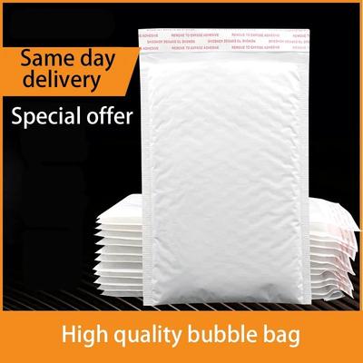 50Pcs White Bubble Envelopes with Bubble Buffering and AntiCollision SelfAdhesive Sealing Strips for Express Packaging