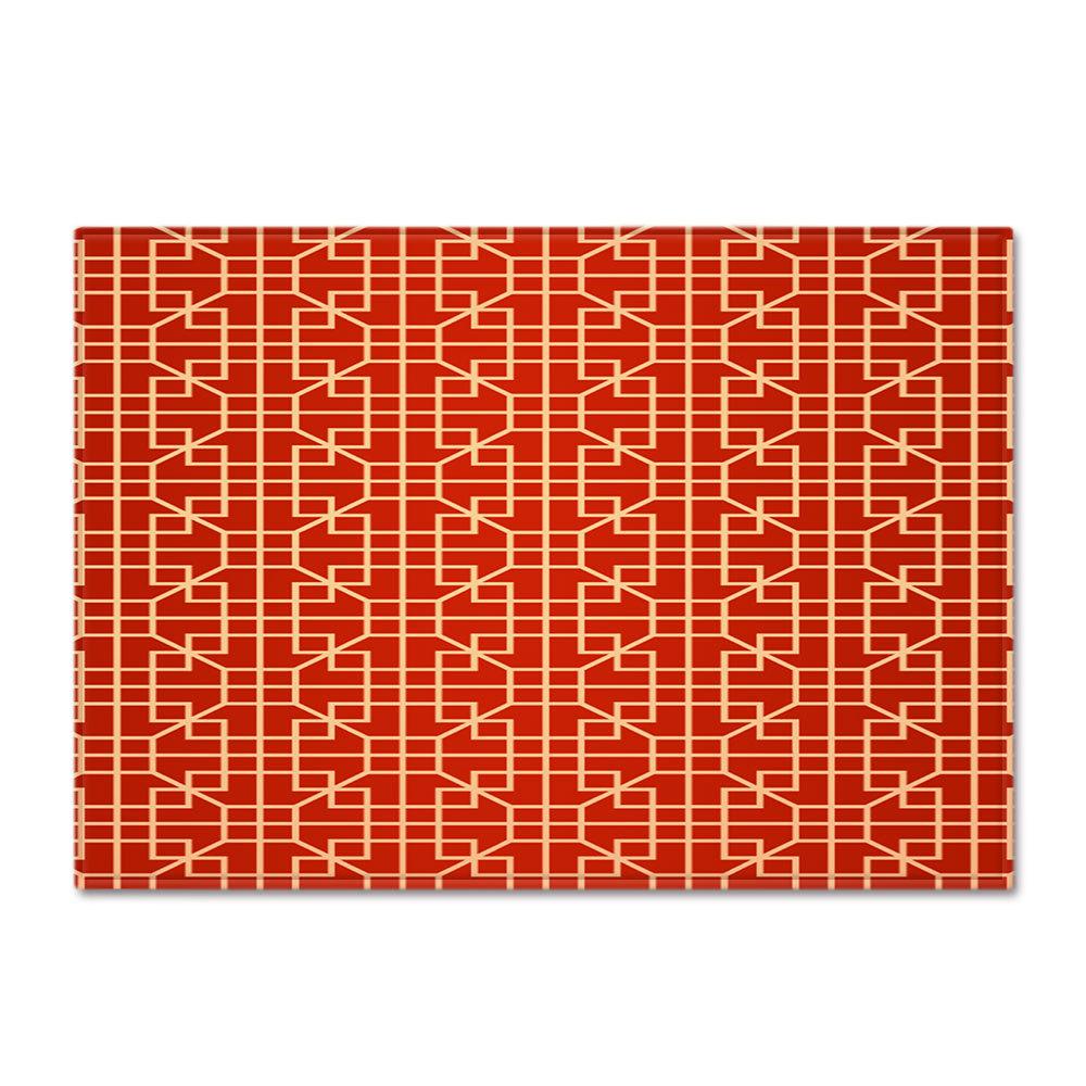 

Line Printing Three-Dimensional Carpet Living Room Runway Green Floor Mat 1.5*1