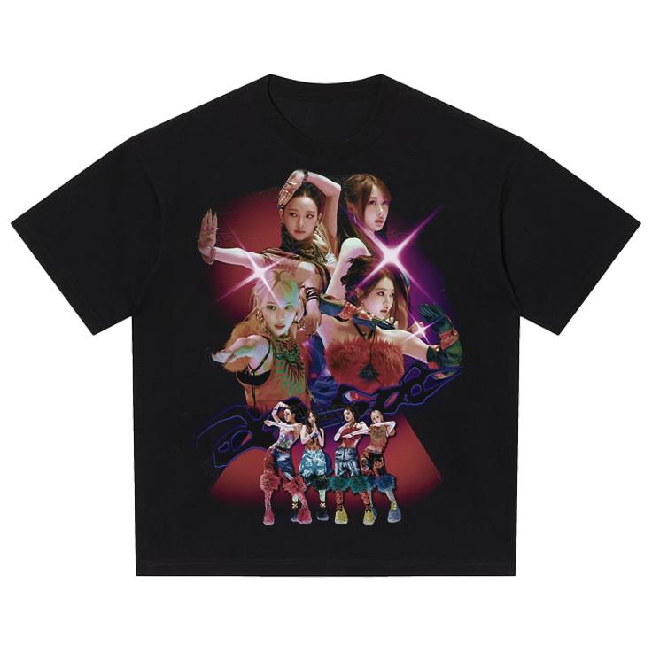 Унисекс футболка с графическим принтом AESPA (бутлег), Футболка для фанатов K-pop Aespa, Размеры S-5XL, Унисекс M