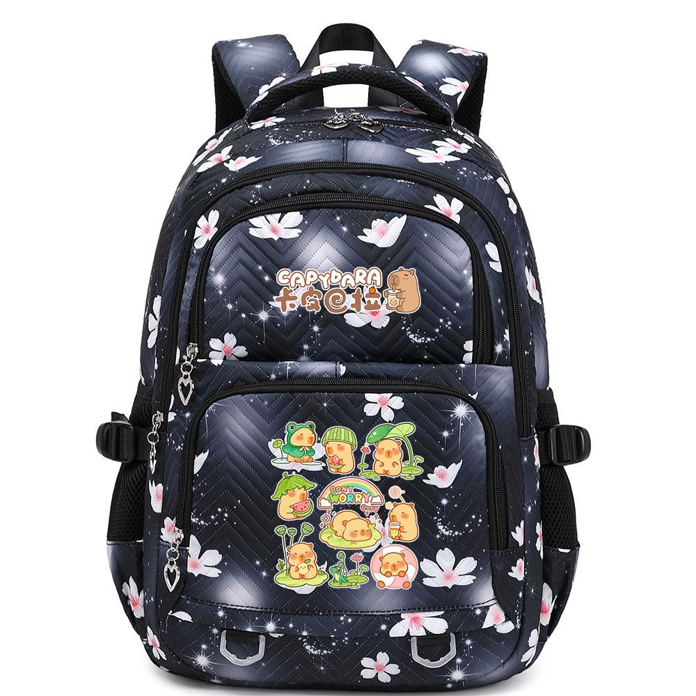 Cute Capybara Student Waterproof Backpack Girls Kids Back To School Book Bags Teenagers Schoolbags Women Travel Bagpack Mochila