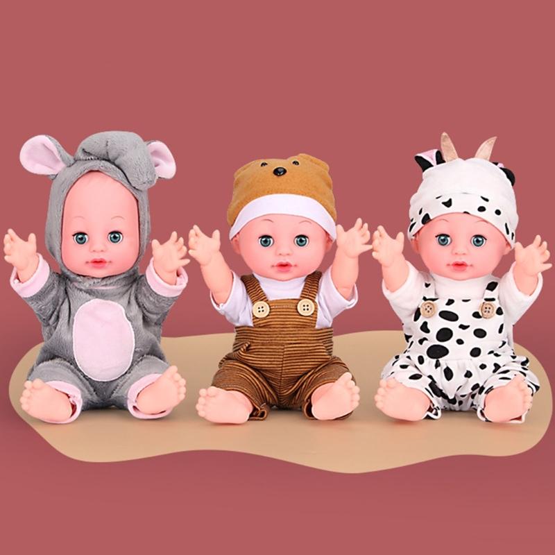 Reborn Baby Dolls Realistic Vinyl Body 13 inch Soft Baby Sleep Boy Girl with Clothing Gift Set for Ages 3years+