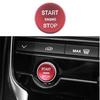 Trim Red Alloy For Jaguar XE 2016-2019 1PC Start Button Ignition Switch Ring