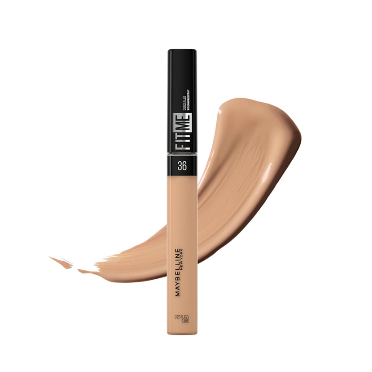 

Maybelline New York Fit Me Concealer 36 Golden Caramel 6.8ml Full Coverage Oil Free Makeup Matte Finish Dark Circle Blemish Corrector