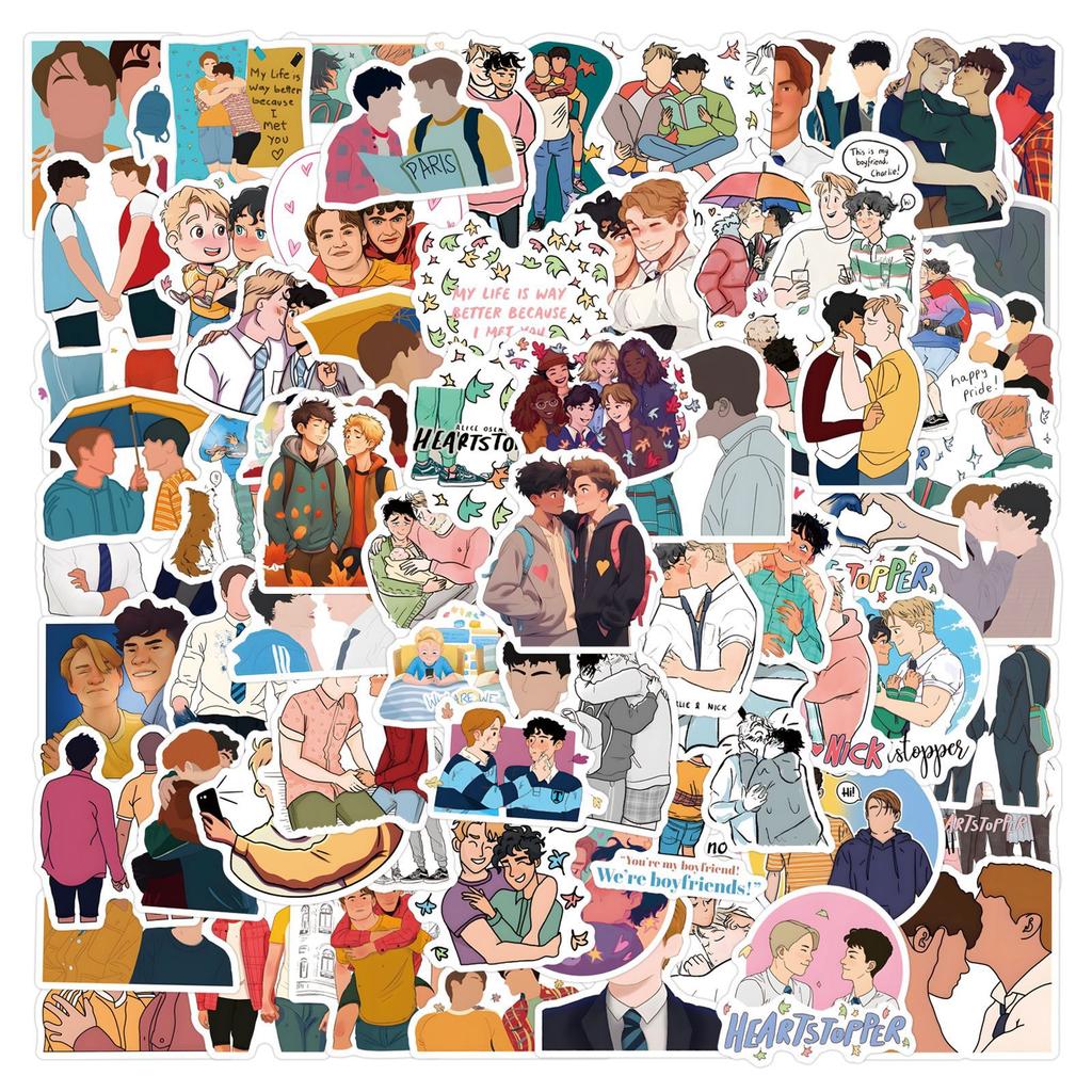110 Heartstoppe Graffiti Stickers Decorative Scooter Notebook DIY Cartoon Stickers