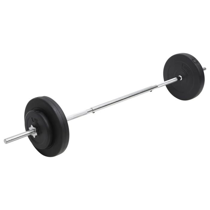 VidaXL Ensemble d'haltères avec plaques 30 kg, poids libre, ensemble d'haltères, ensemble de plaques de poids, plaque de 93585
