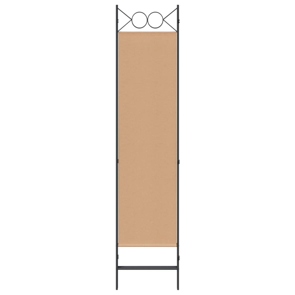 3 Panel Room Divider Beige 120 X 180 Cm Fabric