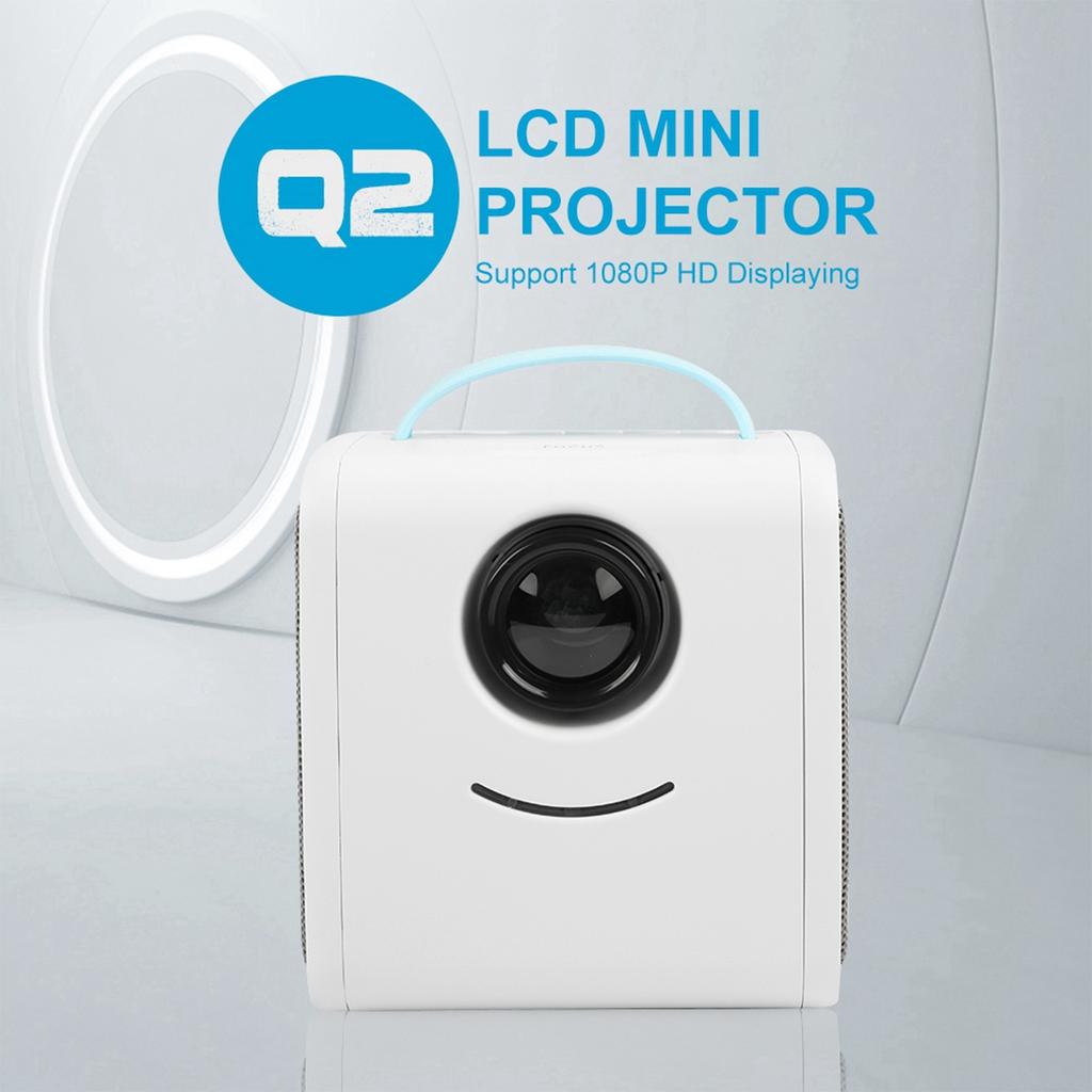 Projector 1080P 2W Loudspeaker Soft Harmless Light 30000 Hours Portable Projector for