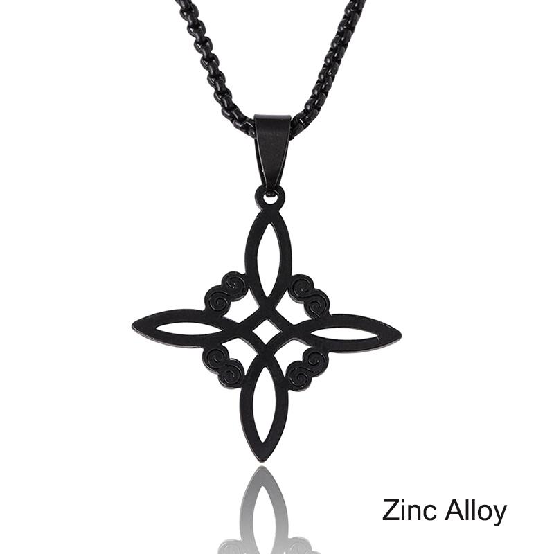 

Stainless Steel Celtic Knot Jewelry Set Necklace Earrings Bracelet Witch Knot Pendant Witchcraft Jewelry