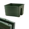 Maceta para barandilla Wave 30 | Verde oscuro