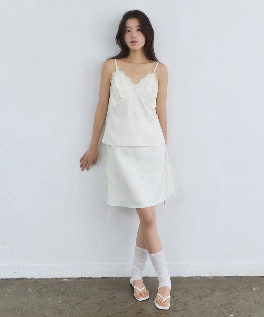 Adowl Jacquard Satin Set - Cream