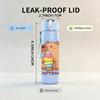 1PC Capybara Rodent Animal Cute Cartoon Print 750ml Color Plastic Sports Water Bottle Leakproof Flip Straw Lid Suitable for Sports Office Home Use