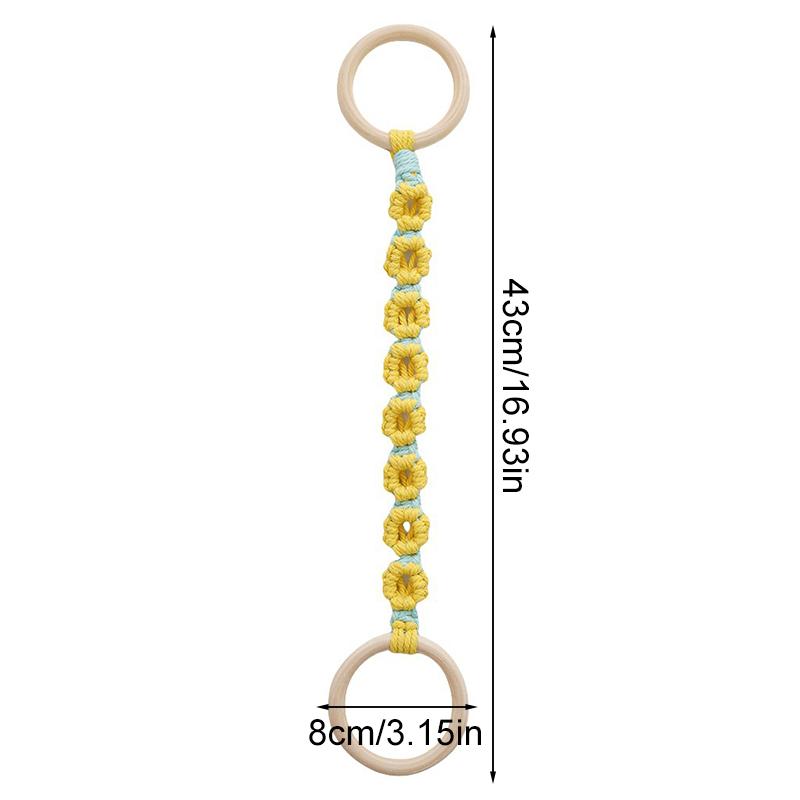 1Pc Woven Beautiful Storage Accessories Nordic Wind Storage Ring Hand Knitting Wall Hangings Cotton Rope Flower Decoration
