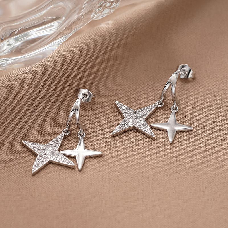 Xiaomi Huitan Star Fresh Style Women Drop Earrings Inlaid Bright CZ Fashion Wedding Party Versatile Daily Accessories Jewelry Gift