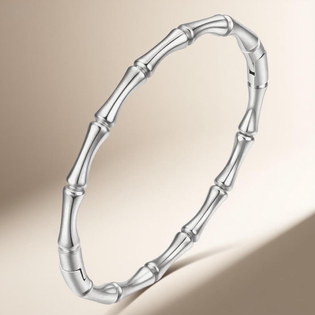 Women's Titanium Steel Bamboo Joint Bracelet, Japanese Korean Style, Simple and Versatile Stainless Steel Wristband Jewelry.